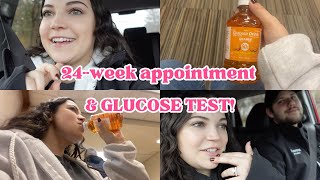 24Week Appointment amp GLUCOSE TEST  my results how baby is doing amp more pregnancy anxiety [upl. by Janifer]