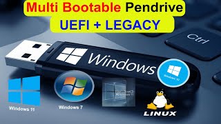 How To Create Multi Bootable Pendrive in Hindi  Windows 7810  Multiboot Pendrive Kaise Banaye [upl. by Ynabla]