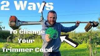 How To Change The Cord On Your Strimmer Weed Eater or Trimmer Two Easy Ways To Do It [upl. by Rexanne]