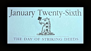 The Day of Striking Deeds  January 26th Personolgy Guide  Daily Oracle Cards [upl. by Hawley831]