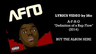 AFRO  Definition of a Rap Flow LYRICS [upl. by Risser]