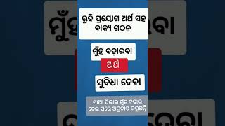 ରୂଢି ପ୍ରୟୋଗ ଅର୍ଥ ସହ ବାକ୍ୟ ଗଠନ odia school grammar [upl. by Kacie]