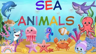 Sea Animals for kids  Aquatic Animals Names and videos English Vocabulary [upl. by Easton]