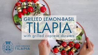 Grilled LemonBasil Tilapia with Caprese Skewers [upl. by Aramat]