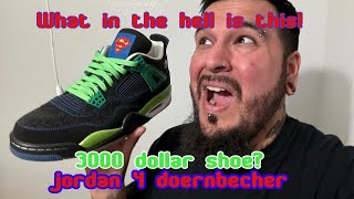 Jordan 4 doernbecher What the hell is this 3000 dollar shoe  Real VS Fake [upl. by Ballinger135]