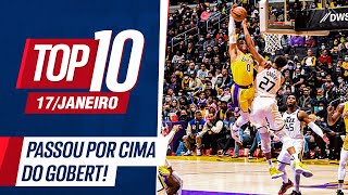 WESTBROOK POSTERIZA GOBERT JA MORANT TIRA DRIBLE DO BOLSO E MUITO MAIS  TOP 10 NBA 1701 [upl. by Newcomer]