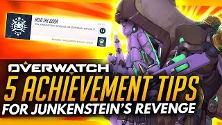 Overwatch  5 TIPS FOR JUNKENSTEINS REVENGE ACHIEVEMENTS 4K [upl. by Andres]