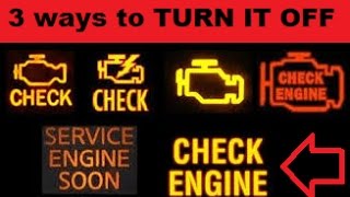 3 ways to turn off CHECK ENGINE without scanner EASY [upl. by Jareb]