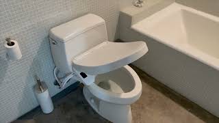 TOTO K300 washlet bidet review and thoughts installed in guest bathroom with cable management [upl. by Garris]