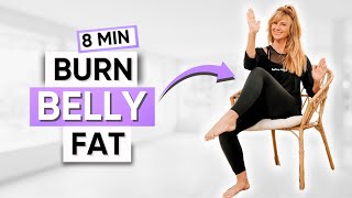 Lose Belly Fat Sitting Down 8Minute Seated Abs Lower Belly Fat Workout [upl. by Edson]