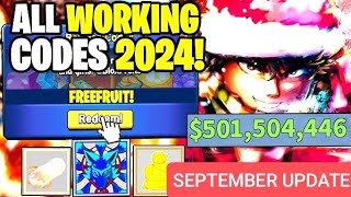 NEW🗡️ALL WORKING CODE BLOX FRUIT ROBLOX CODES for 2024 BLOX FRUIT ROBLOX CODES SEPTEMBER 2024🎁 [upl. by Lucine]