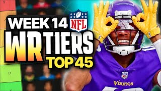 Week 14 Fantasy Football WR Rankings Top 45 [upl. by Aiek]