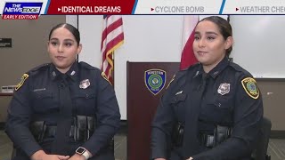 Identical twin sisters at Houston Police Department share their story [upl. by Cirda]