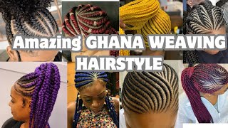 Amazing GHANA WEAVING HAIR STYLES [upl. by Ches]