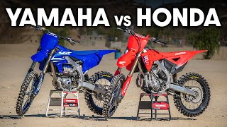 2025 Honda CRF450R vs Yamaha YZ450F [upl. by Nella]