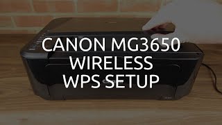 Canon MG3650 Wireless  WiFi WPS Setup [upl. by Willabella]