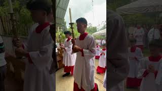 Pontifical Mass during the feast of San Pedro Calungsod Parish in Baguio District Calinan  Part 1 [upl. by Eixor]