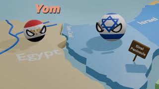 YOM KIPPUR WAR 1973 Sinai Front  Countryball Animation 3D [upl. by Ggerk]