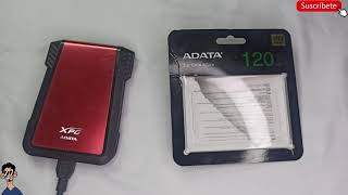 Unboxing y Pruebas de Velocidad SSD AData SU650 120GB [upl. by Ahselrac]