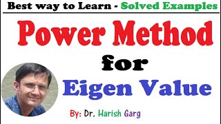 Rayleighs Power method for Eigen Values [upl. by Ardekal]