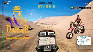 DAKAR STAGE 5 BIKES JOAN BARREDA COMPETITOR DIFFICULTY PC KEYBOARD GAMEPLAY [upl. by Cavuoto]