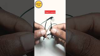 Earphone broken wire repair earphone repair shorts [upl. by Colver]