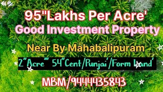 🆔626 🌴2quotAcre54quotCentPunjai Form Land For Sale 🌴 Near By Mahabalipuram SattleliteWell Service 🌴 [upl. by Burhans]