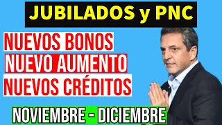 Nuevo bono y Aumentos y Créditos  Jubilados y PNC de Anses  2023 [upl. by Rimidalg]