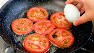 Just add eggs to 1 tomato Quick breakfast in 5 minutes Simple and delicious [upl. by Slosberg]