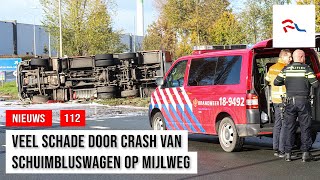 Bluswagen gekanteld op Mijlweg in Dordrecht [upl. by Aseretairam]