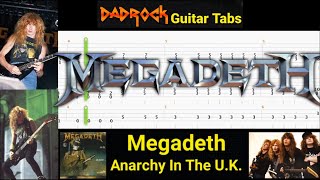 Anarchy In The UK  Megadeth  Guitar  Bass TABS Lesson [upl. by Jarlen]