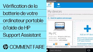 Vérification de la batterie de votre ordinateur portable à laide de HP Support Assistant  HP [upl. by Llevrac127]