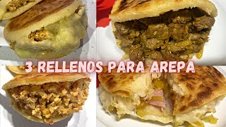 🔴 3 TIPOS DE RELLENOS PARA AREPAS COLOMBIANAS Deliciosos y Muy FÁCILES de Hacer  Relleno de arepa [upl. by Pardo]