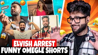 Elvish Yadav ARRESTED 😱  😂 FUNNIEST OMEGLE SHORTS AND MEME REACTION 😂🔥 THEAJAYARORA [upl. by Gorga]