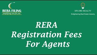 RERA Registration Fees For Agents [upl. by Agnew]