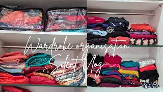 Decluttering n Wardrobe Organisation  Veena Vlogz  Silent vlog [upl. by Drugge]