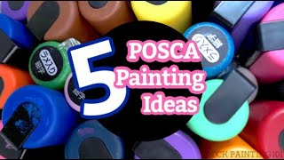 5 POSCA Painting Ideas for beginners Blending Layering amp MORE Fun Paint Marker Tutorials [upl. by Reid]