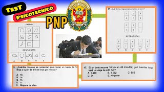 Examen TEST PSICOMETRICO y PSICOTECNICO Policia Nacional EO ETS [upl. by Kraus]