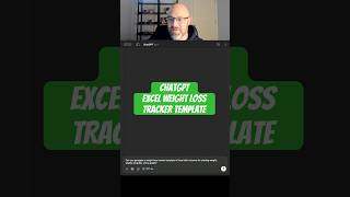 Asking AI to Create a Simple Weight Loss Tracker for Excel in SECONDS [upl. by Annasiul]