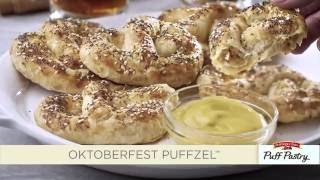 Pepperidge Farm Puff Pastry Oktoberfest Stuffed Puffzel Recipe [upl. by Hyams]