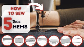 5 techniques that I use TO HEM all of my garments Hope this helps [upl. by Bowrah]