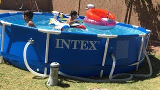 Intex 12x30 Metal Frame Pool Set Setup amp Review [upl. by Ayekram]