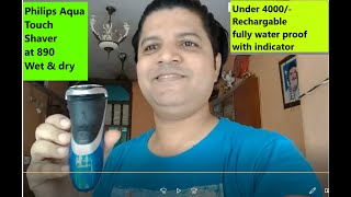 PHILIPS AQUATOUCH SHAVER AT890 WEYamp DRY REVIEW IN HINDI [upl. by Moshell]