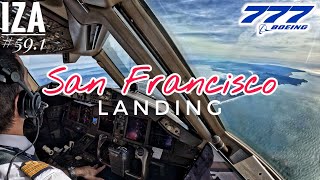 B777 SFO 🇺🇸 San Francisco  LANDING 28L 12  4K Cockpit View  ATC amp Crew Communications [upl. by Wayne20]