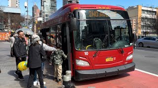 On board a RIOC Red Bus 2018 New Flyer XD40 10 from Manhattan 59St 2nd Avenue to Roosevelt Island [upl. by Colley]