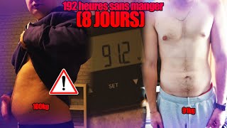 8 JOURS Sans Manger 192h Jeun long Transformation physique [upl. by Michele]