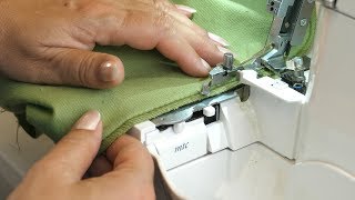 Tutorial Sewing hems and seams with the BERNINA Blind stitch foot for overlockers  sergers [upl. by Barncard126]