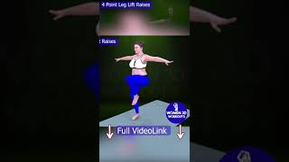 M 4 Point Leg Lift Raises  FatBurning Cardio Aerobics Easy on the Knees [upl. by Lemmor]