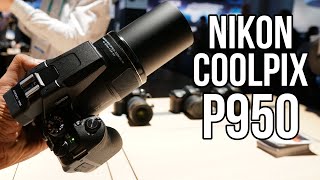 Nikon Coolpix P950 Superzoom Camera 83x 2000mm zoom Handson Features  CES 2020 [upl. by Atiuqcir]