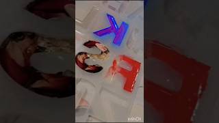 Resin alphabet 🔤 keyring resinart shorts viralshort minivlog alphabet srkfan pakistan [upl. by Eimar]